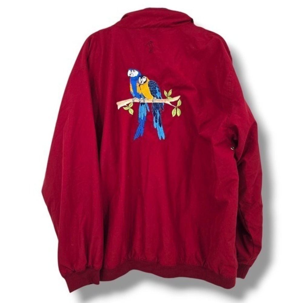 Preswick &‎ Moore Golf Pullover Jacket Parrot Embroidered Lightweight XL